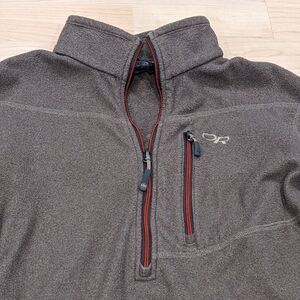 Outdoor Research 1/2 Zip Pullover Soleil Fleece Men's M Brown Gorpcore Hiking